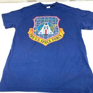 US Space Force T-Shirt Men's Medium Make the Galaxy Great Again Blue 18